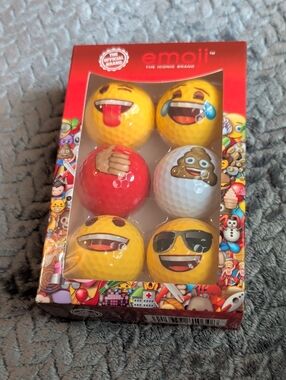 Emoji Golf Balls Set - Yellow, Red, White